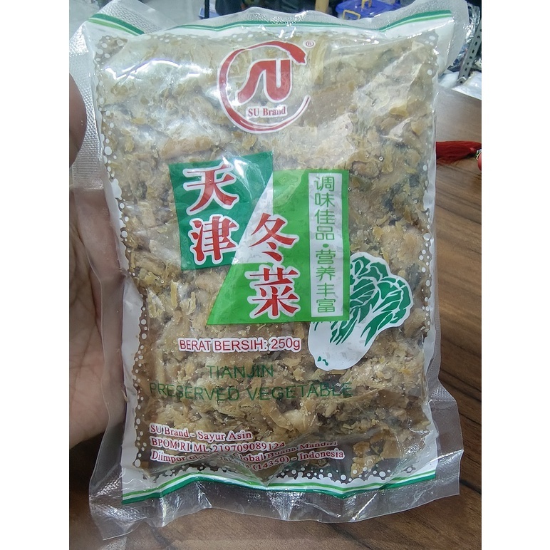 Tongcai SU Brand sayur asin / Sawi Asin 250 gr