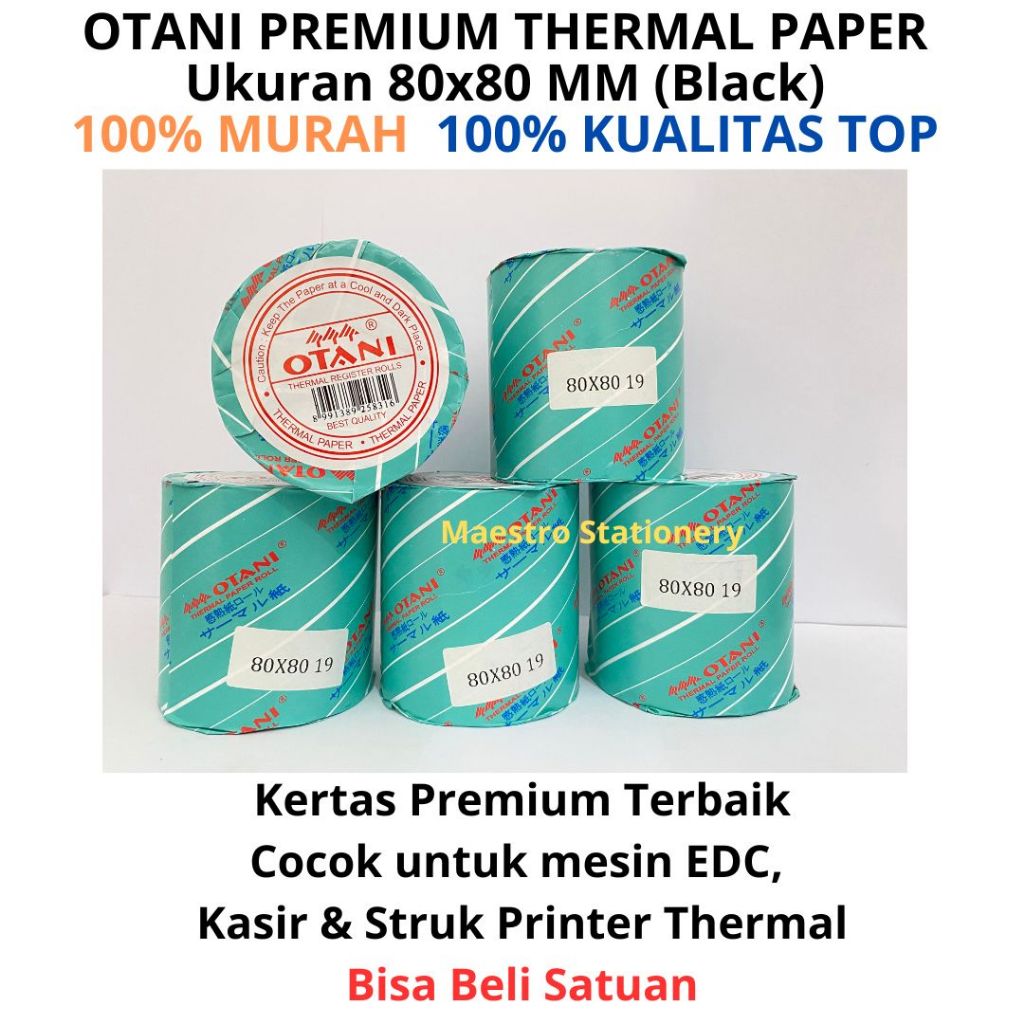 

Kertas Struk Thermal Kasir Otani 80 x 80 Paper Struk Ori