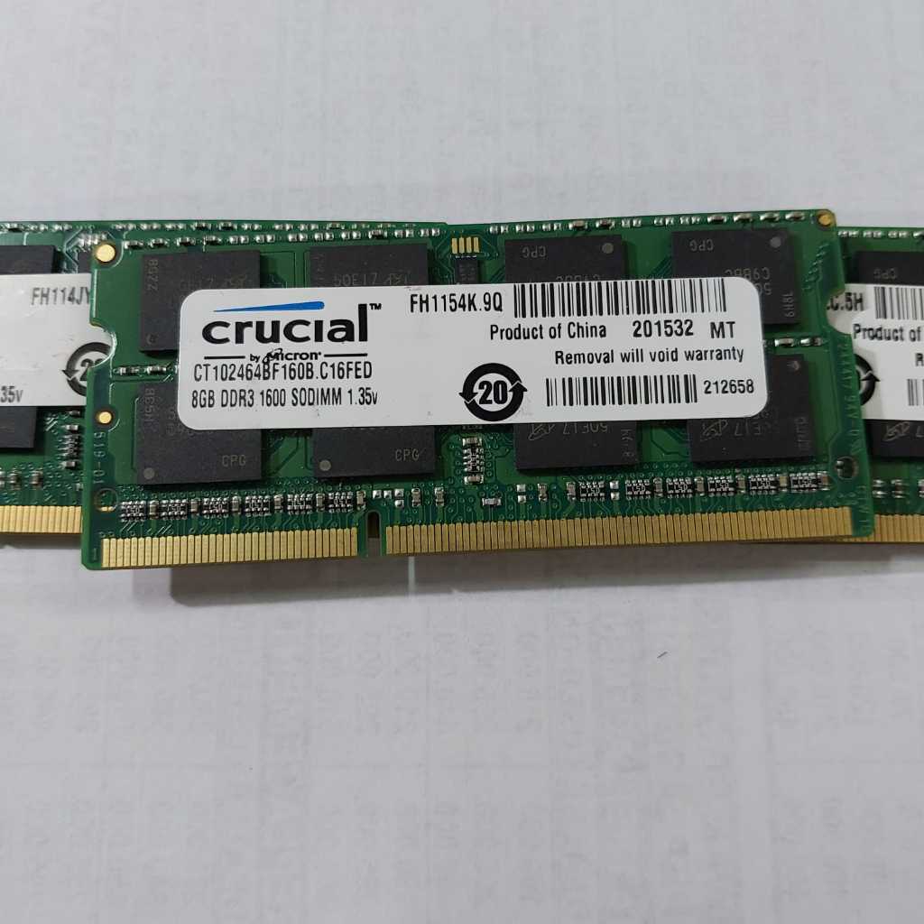 ram sodim ddr3L 8GB 12800 crucial 1.35Volt