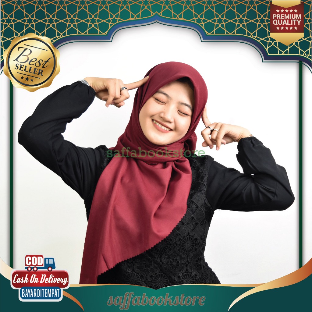 Hijab Umama Hijab Segi Empat  Umama Scarf Voal Miracle Plain Jilbab Tebal Premium Polos 5 Pcs Random