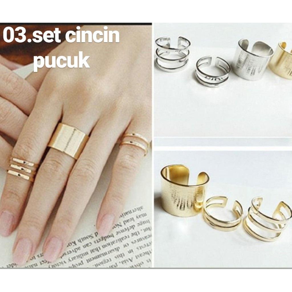Tsm88- Cincin Set Wanita Import CINCIN SET PUCUK