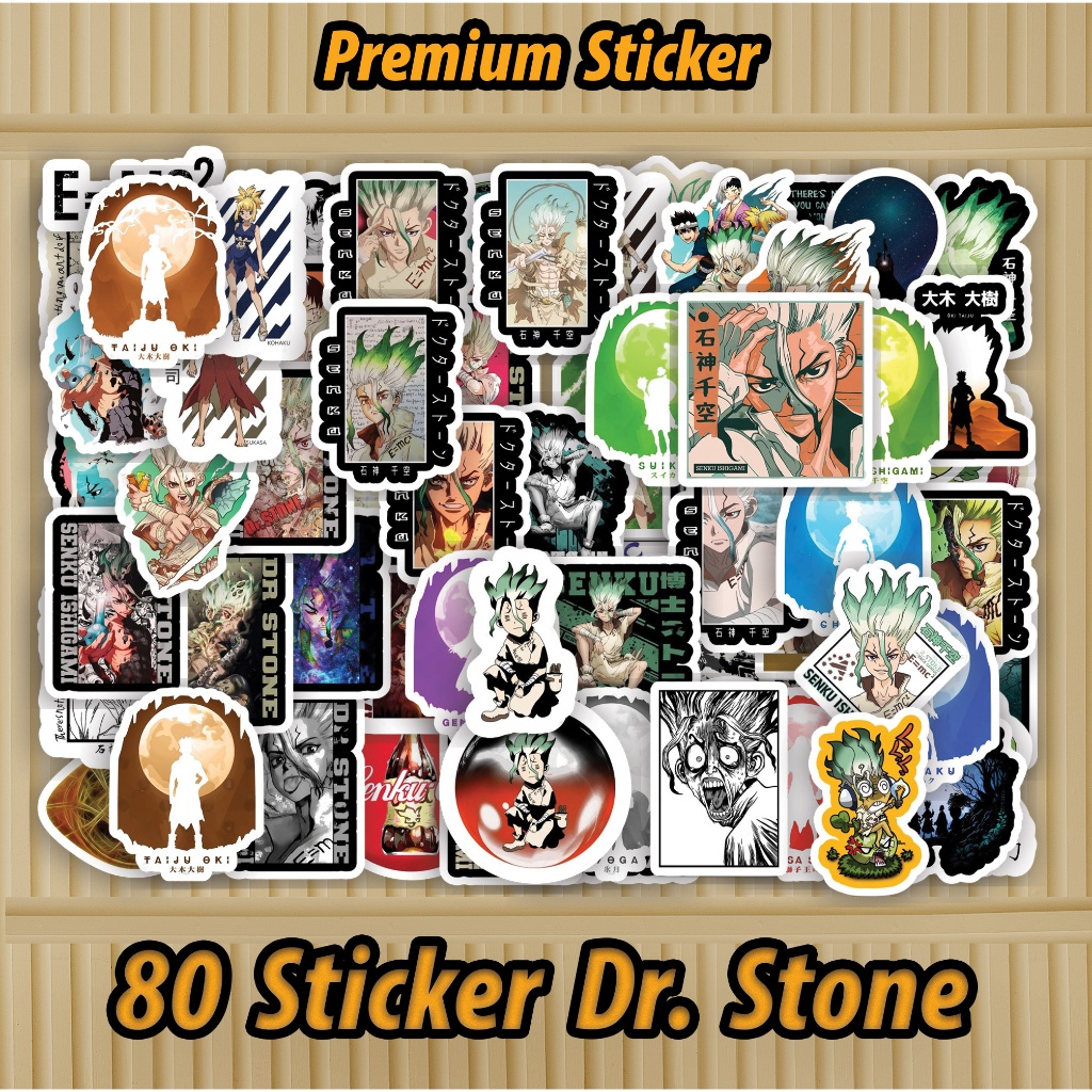 

80 PCS Sticker Dr Stone Waterproof sudah di Cutting