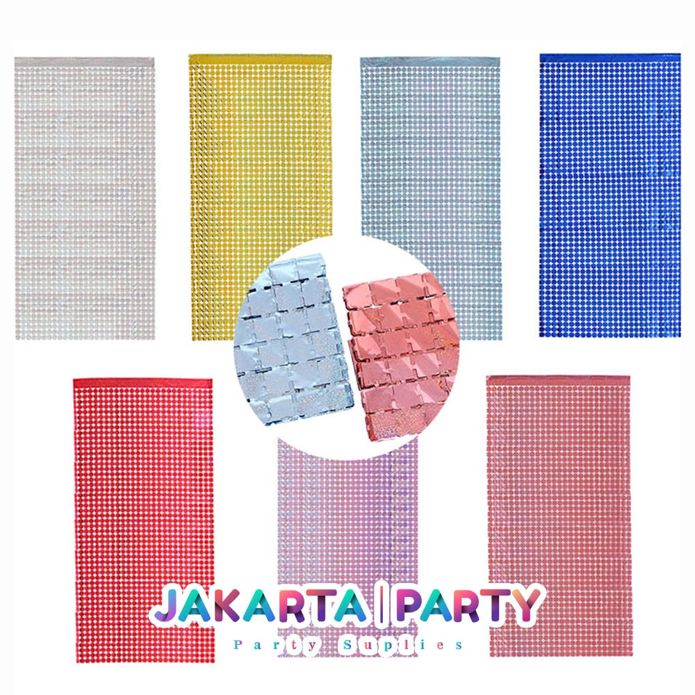 Tirai Foil Square / Backdrop Foil / Tirai Foil Curtain Kotak / Tirai kotak