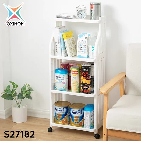 Trend - Oxihom Rak Bumbu Dapur Susun Plastik Rak Susun Buku - Rak 4 Susun / 3 Susun