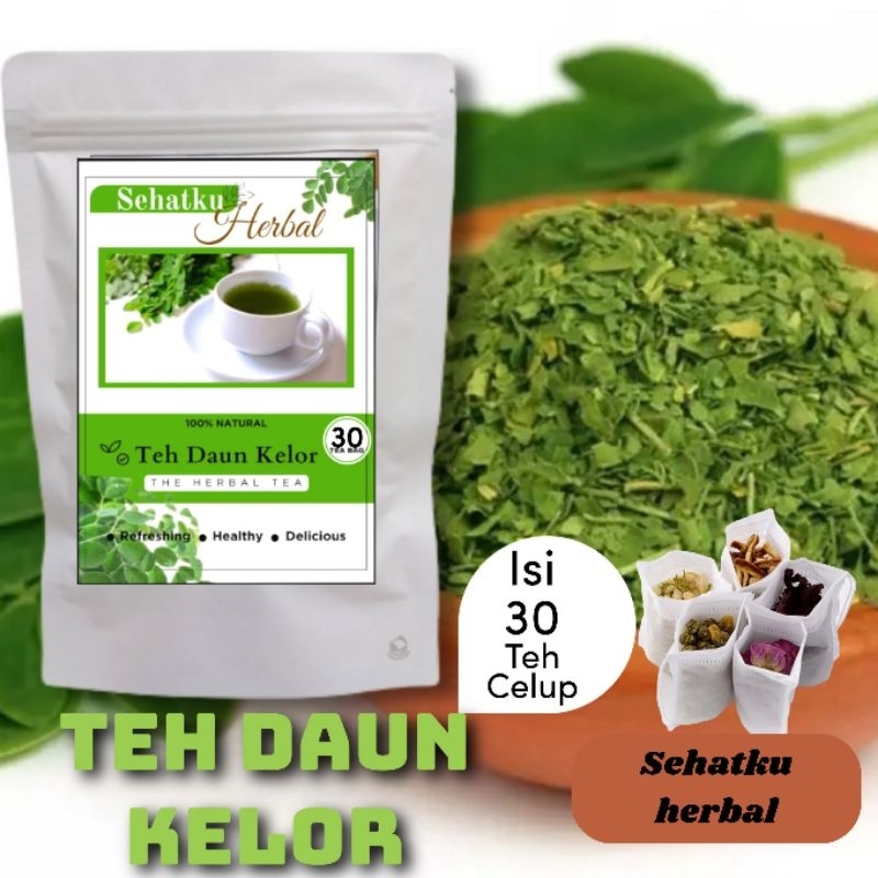 

Teh Herbal Daun Kelor Original 100% alami Siap Seduh isi 30 tea bag