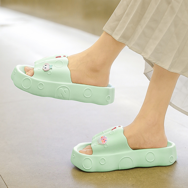 Sendal Slop Baim Karet Sandal Wanita Sandal Jelly Karet Wanita Sendal Slop Rumahan Empuk Elastis