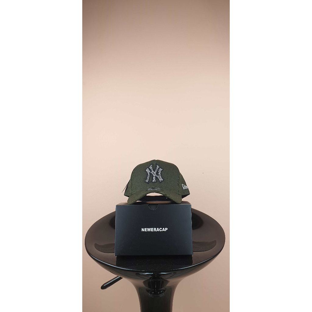 ny hijau logo corak putih hitam Topi Pria baseball Snapback Polos Wanita Unisex Premium