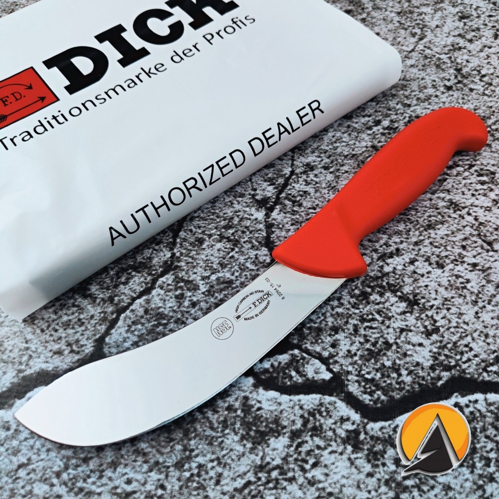 Skinning knife pisau seset kulit F. dick made in germany original 15 cm Red 8.2264.15-03