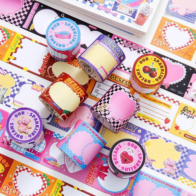 

Sticky Note Roll Kuromi/ Sticky Note Ada Lem Mirip Washi Tape Tinggal Dikelupas Sanrio/ Memopad Gulung