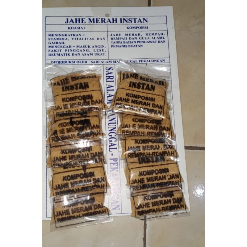 

Jahe Merah Instan Murni