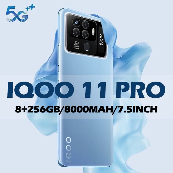 IQOO 11 PRO 5G Layar 7.5 inch Ultra-Slim Terbaru 2023 ram 8 256GB Smartphone Bagus Internet hp murah android 4G 68MP FHD AI Camera handphone second  baru ram besar cuci gudang COD gaming phone