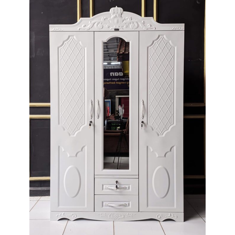 lemari pakaian plat besi pintu3/lemari galvalum free ongkir kebumen