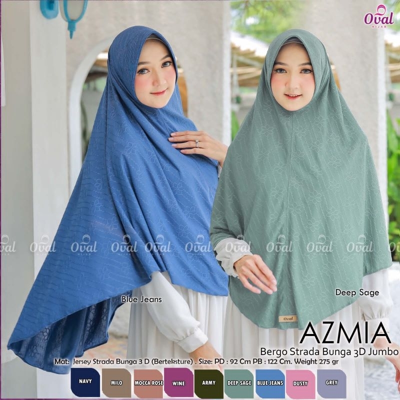 Jilbab Kerudung Hijab Khimar Instan Jersey Jersy Strada Motif Corak Bunga Timbul 3D Warna Hitam Syar