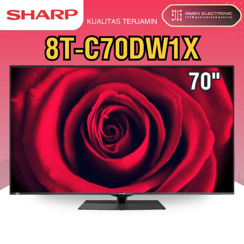 SHARP 8TC70DW1X-SMART ANDROID TV 70 INCH SUPER UHD 8K HDR 8T C70DW1X