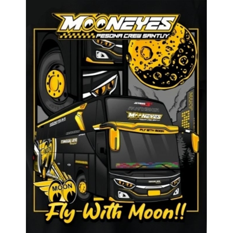 5 pcs Sticker Bus Stiker Bis Tunggal Jaya Mooneyes