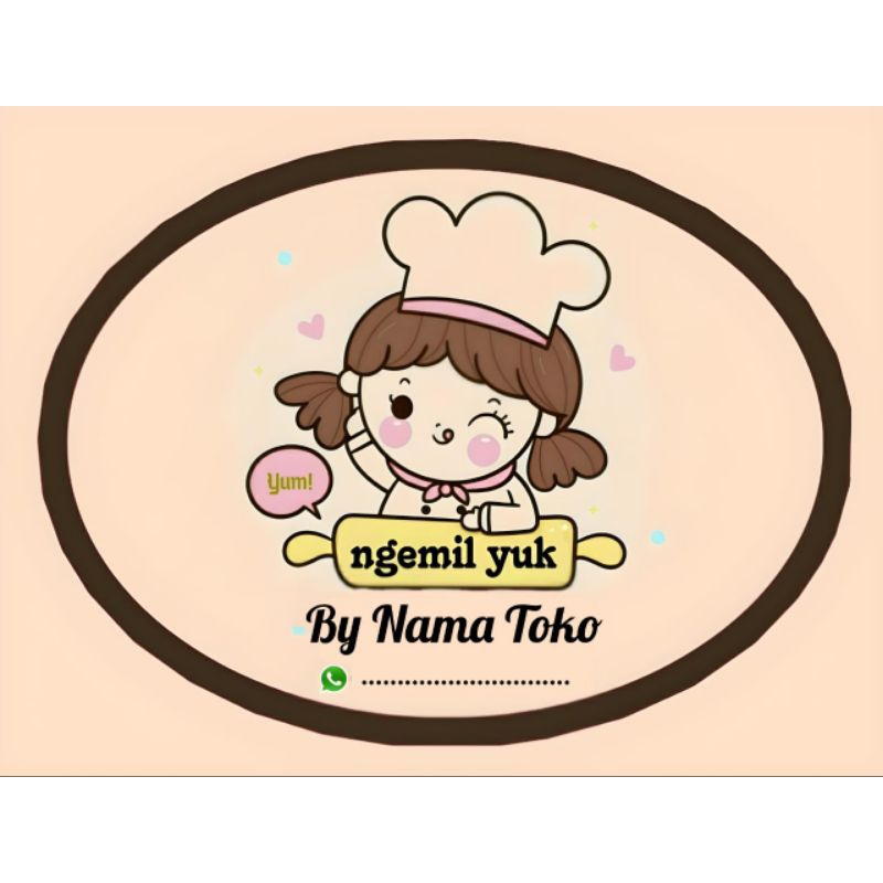 

(Minimal order 100 buah) STIKER PRODUK CEMILAN