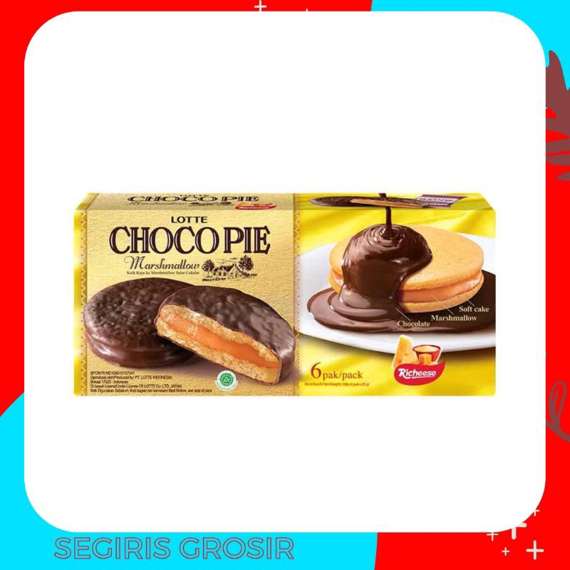 

LOTTE Choco Pie Marshmallow Cheese biskuit 156gr