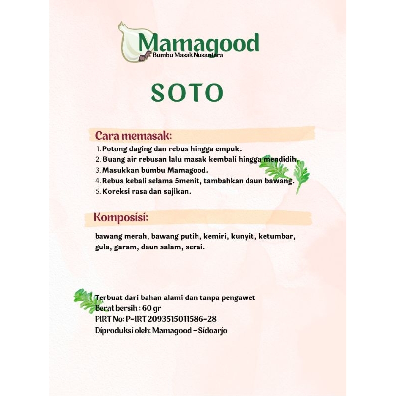 

Bumbu Masak Nusantara Mamagood