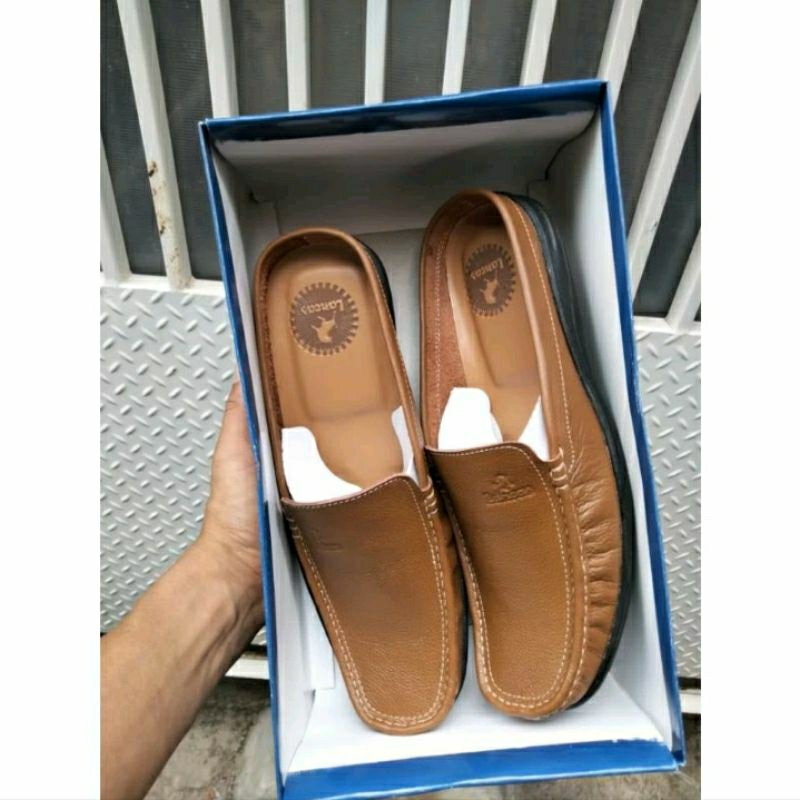 SEPATU SENDAL PRIA KULIT ASLI ORIGINAL/SEPATU PRIA BUSTONG KULIT ASLI