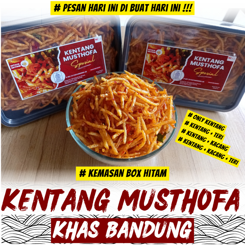 

KENTANG MUSTOFA BOX / KERING KENTANG BANDUNG HOMEMADE (KEMASAN BOX) 200 gram (SEJAK 2019)