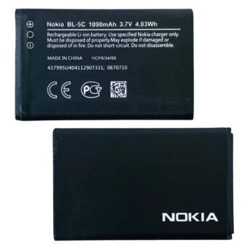 Baterai batrei Nokia BL 5C BL 4C original  Nokia N100, N101, N103 & N105- Nokia N109, N111, N113- No