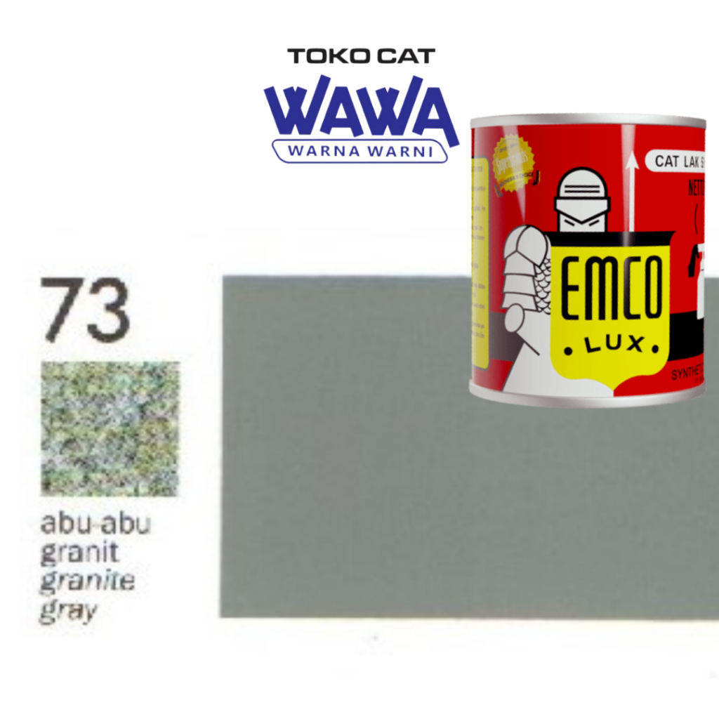Emco Lux cat kayu dan besi sintetis ABU-ABU GRANIT 73__1kg