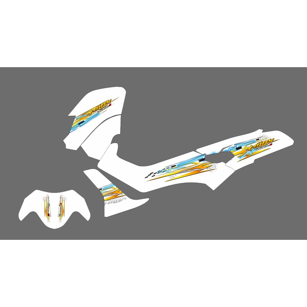 Striping nmax transparan Body Putih