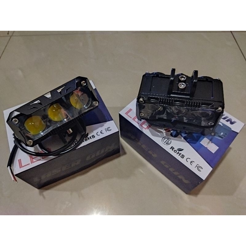 (HARGA 1 PCS ) LAMPU TEMBAK sql 3 mata vinyx