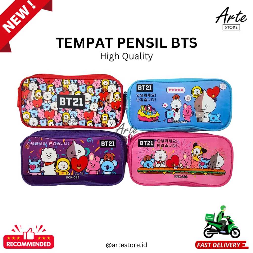 

Tempat Pensil BTS - Pencil Case 1 Kantong BT21