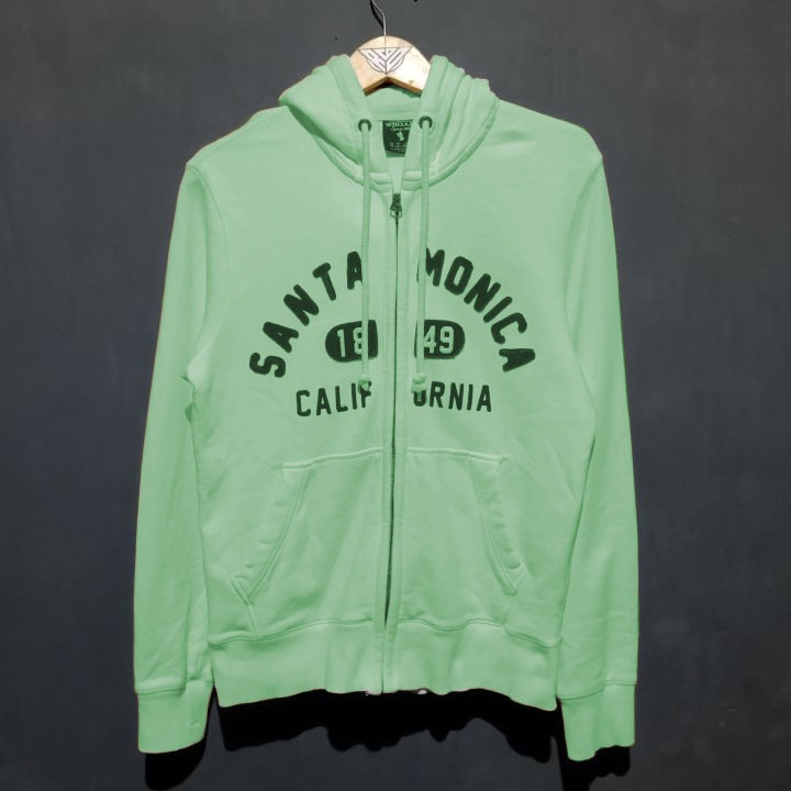 Jaket Hoodie WHO AU California Santa Monica Hijau Mint/ Jaket WHO.AU Anak Stm Pria Wanita Premium Hi