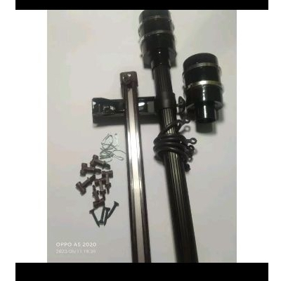 Rel bulat doubel vitras minimalis fullset Tiang Gorden Doubel Vitras rel bulat+rel vitras