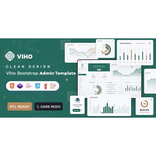 Viho - HTML & Laravel 8 Dashboard Template v1.0