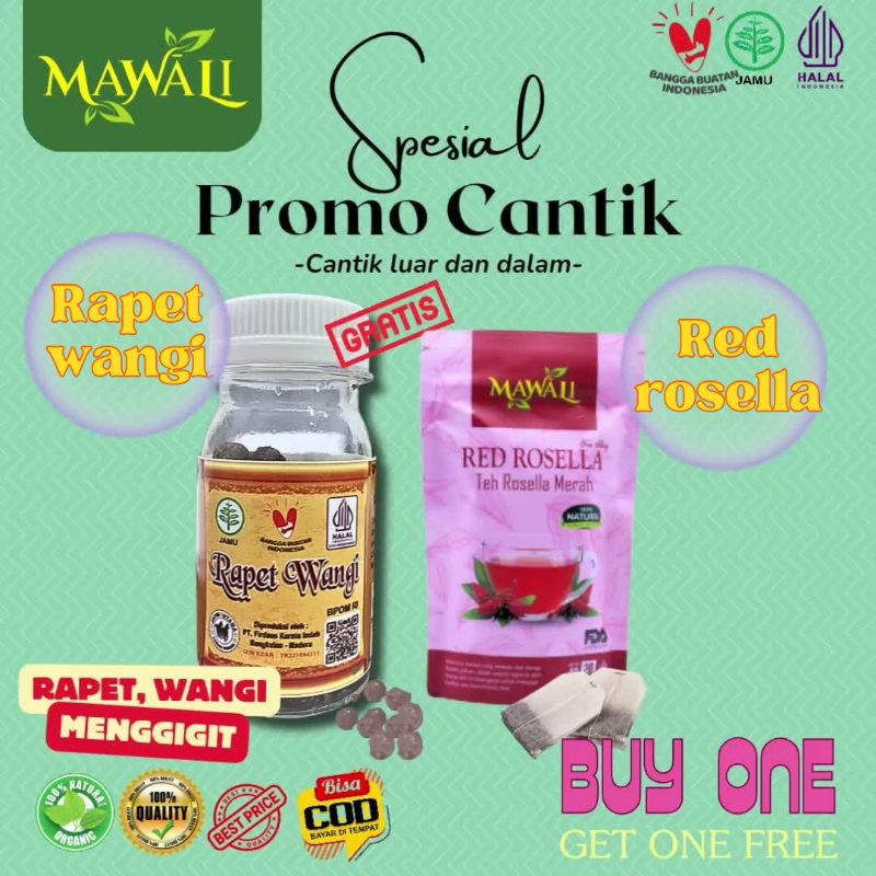 

Mawali Paket Promo Rapet Wangi & Red Rosella tea Paket Hemat