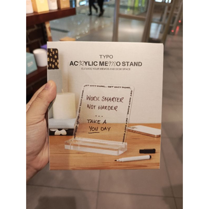 

Typo Acrylic Memo Stand Catatan Reminder Akrilik Aesthetic Vintage Original LAST STOCK