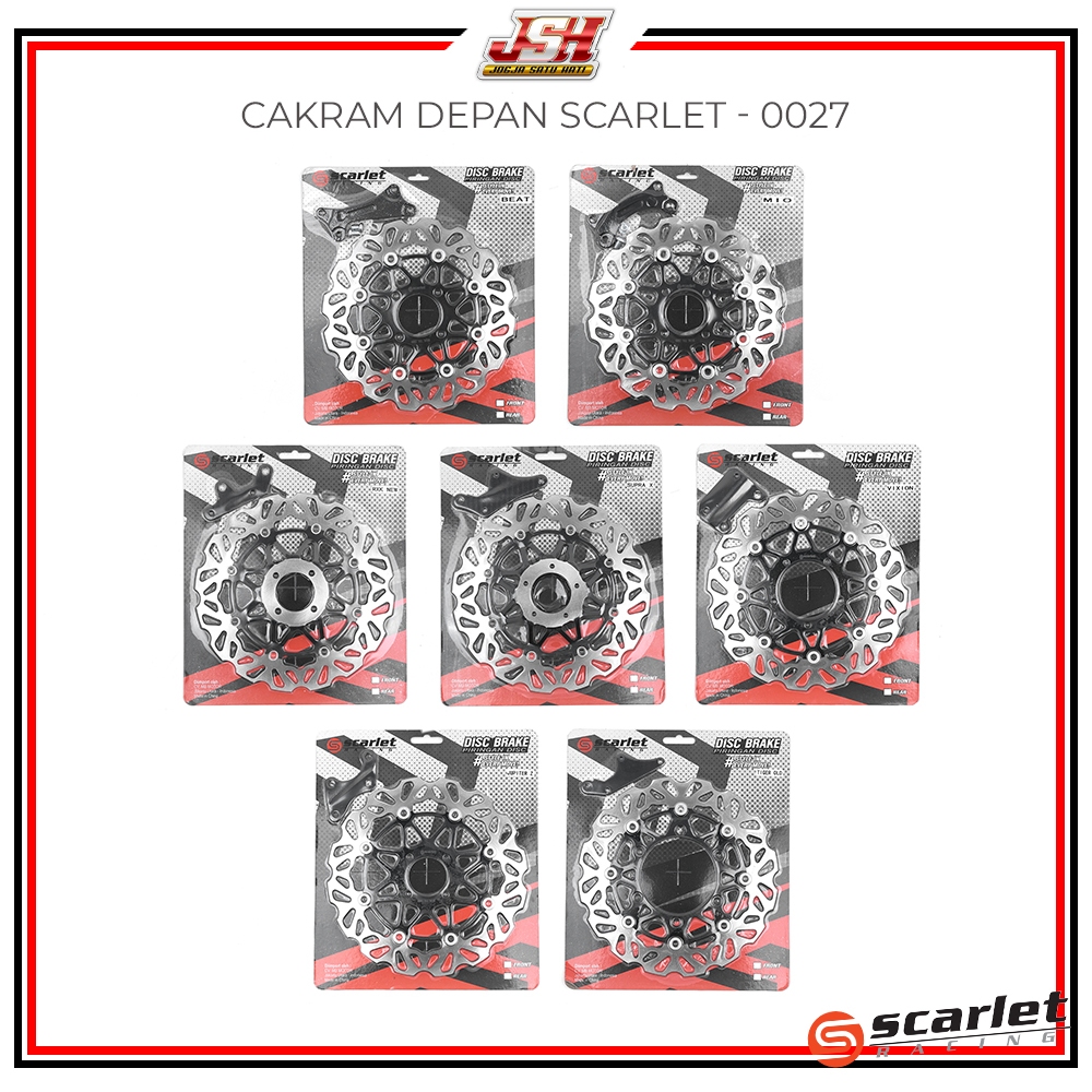 Piringan Disk Disc Cakram Depan Scarlet 0027 3059 260mm 300mm Plus Braket Beat Mio Sporty Mio Soul J