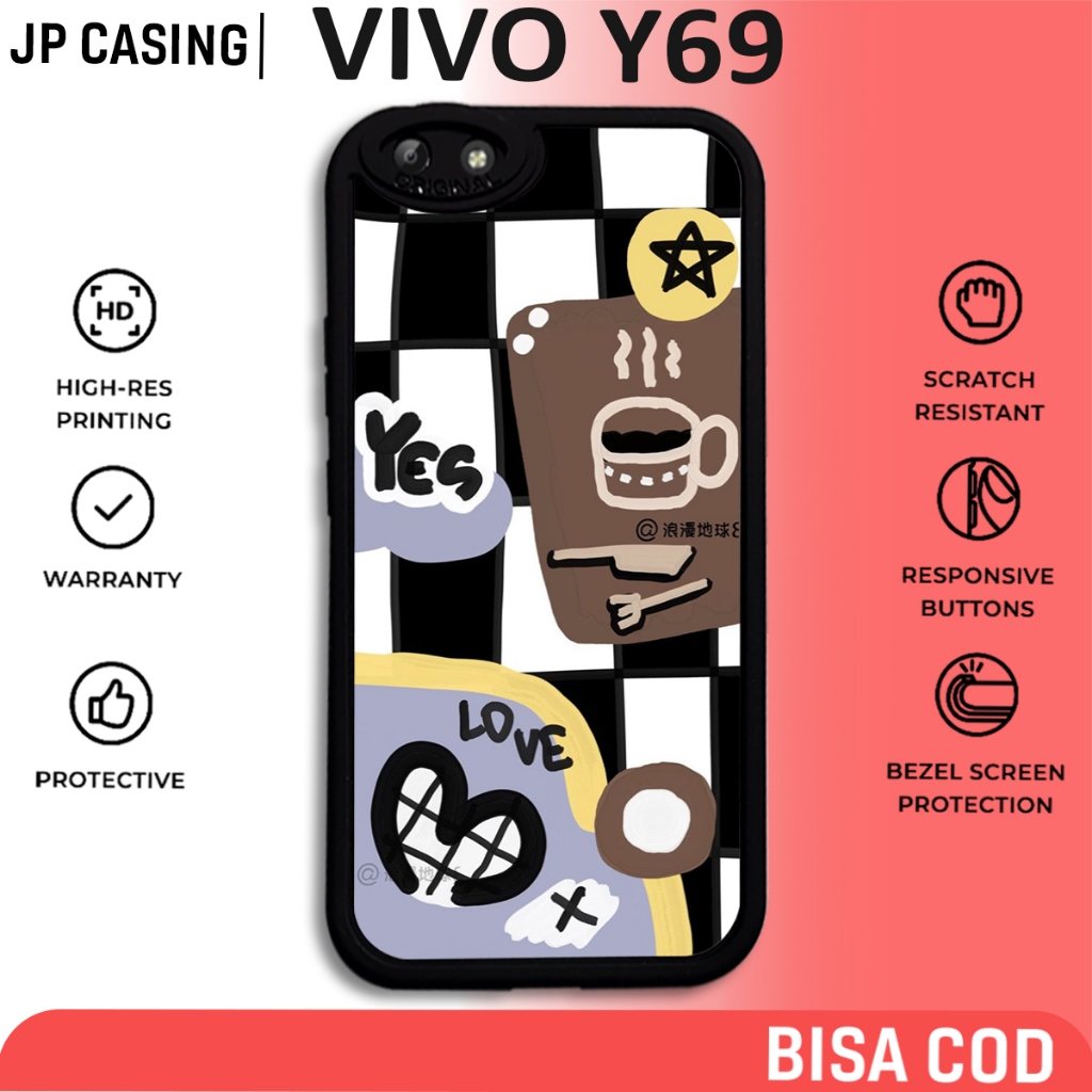 case hp vivo y69 terbaru motif aesthetic stiker 03 kawai art streetwear lucu keren cute cewek cowok bahan premium mewah softcase hardcase mewah glossy kaca gelombang wavy polos lotso pelindung kamera mika silikon handphone kesing hp jp casing