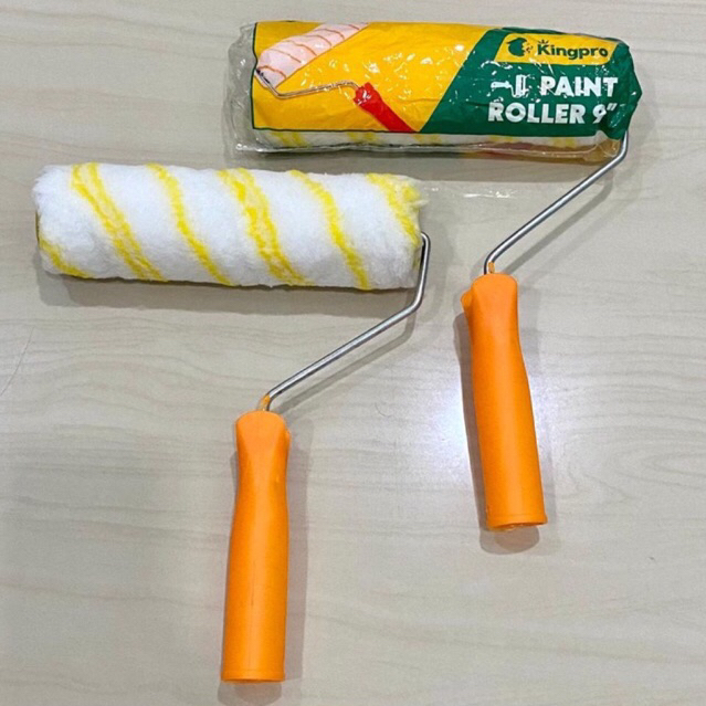 HARGA 1pcs ) KINGPRO 9” Kuas rol cat tembok dinding 9inci king pro kuas roll sebaguna bulu putih 9in