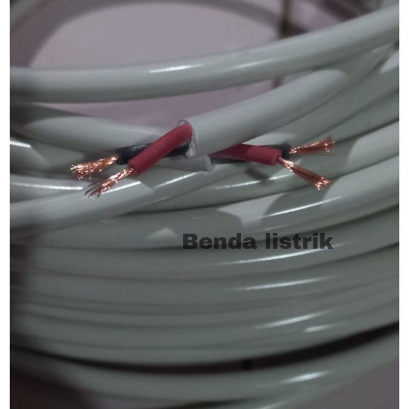 Kabel Listrik Serabut 2x1,5mm Putih - Kabel Serabut HYO Putih 2x1.5mm (Harga Permeter)