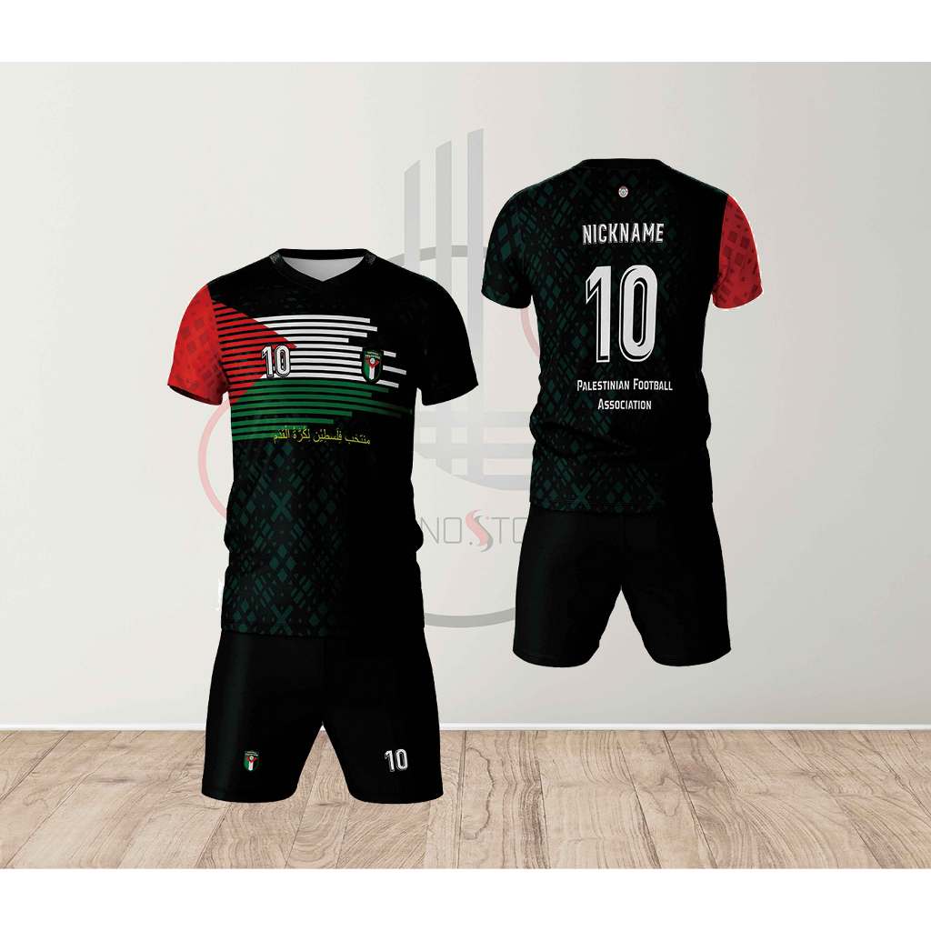 Kaos Jersey Bola Futsal Palestina Art - 1 Dewasa full Printing - The Luminos -