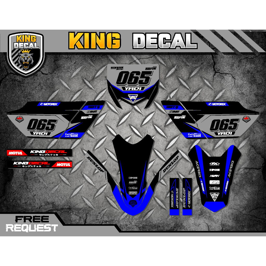 DECAL YZ 85 NEW BEBEK STANDAR DECAL YZ BIRU