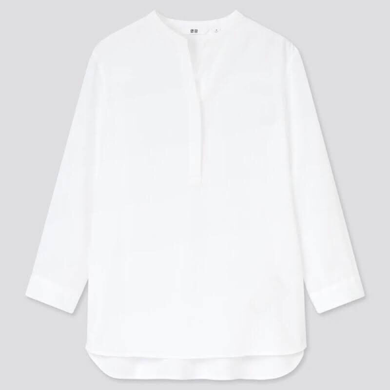 PRELOVED ATASAN BLOUSE / KEMEJA UNIQLO PUTIH