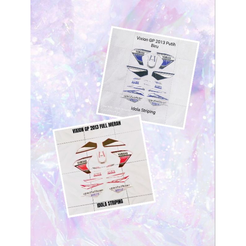 Striping Vixion GP 2013 Putih Biru