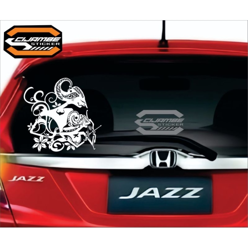 Sticker cuting WAYANG ARJUNA SRIKANDI