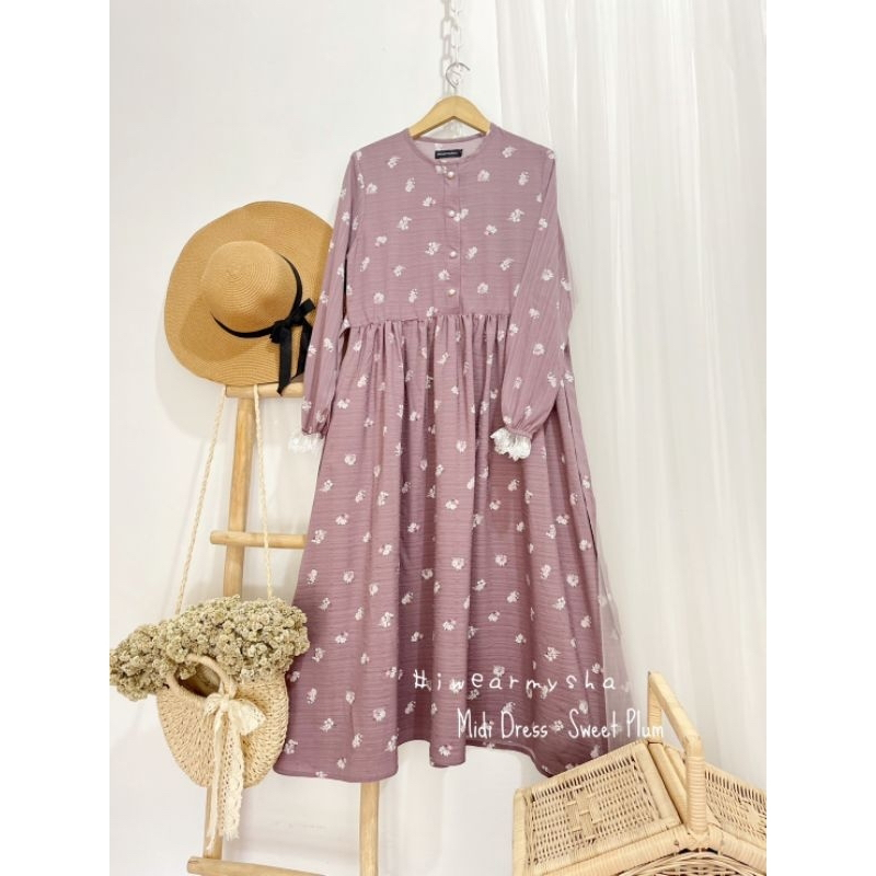 MIDI DRESS SWEET TEA/SWEET PLUM IWEARMYSHA