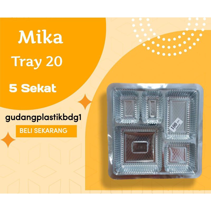 HARGA GROSIR  Tray Mika Nasi Box 20 x 20 / Mika Makanan Kotak Box / Tempat Nasi Box Tahan Panas / Te