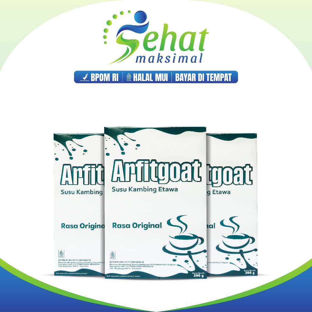 

ARFITGOAT ORIGINAL Paket 3 box Susu Arfitgoat Original Atasi Nyeri Sendi Pegal Linu BPOM Halal