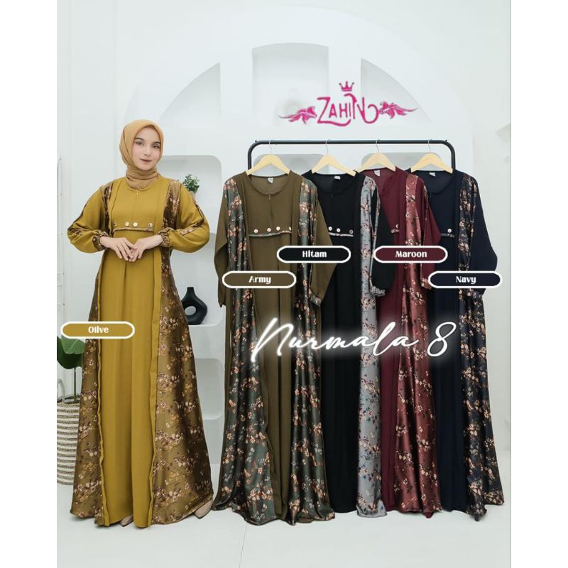 gamis Murah bahan crinkle mix armany Nurmala dress by zahin