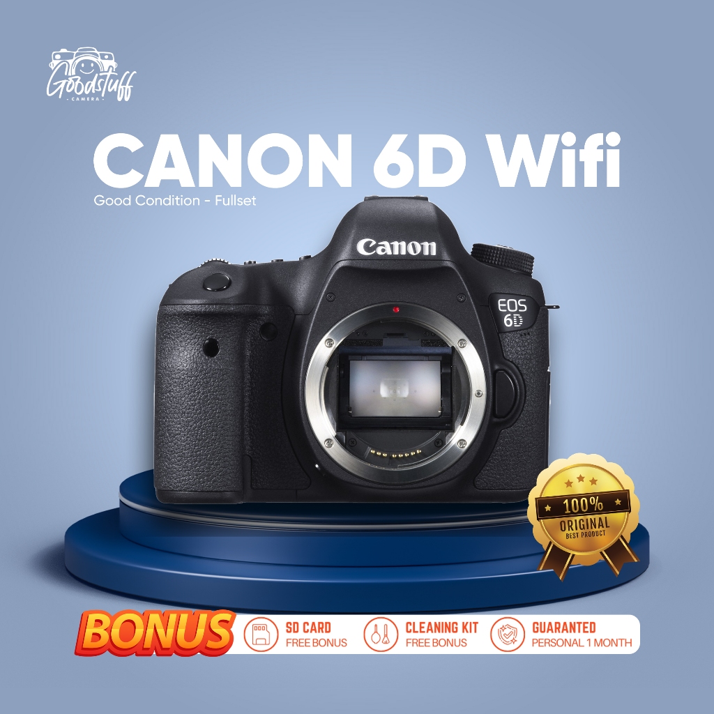 KAMERA CANON 6D BODY ONLY WIFI LIKE NEW MURAH BANYAK BONUS GARANSI