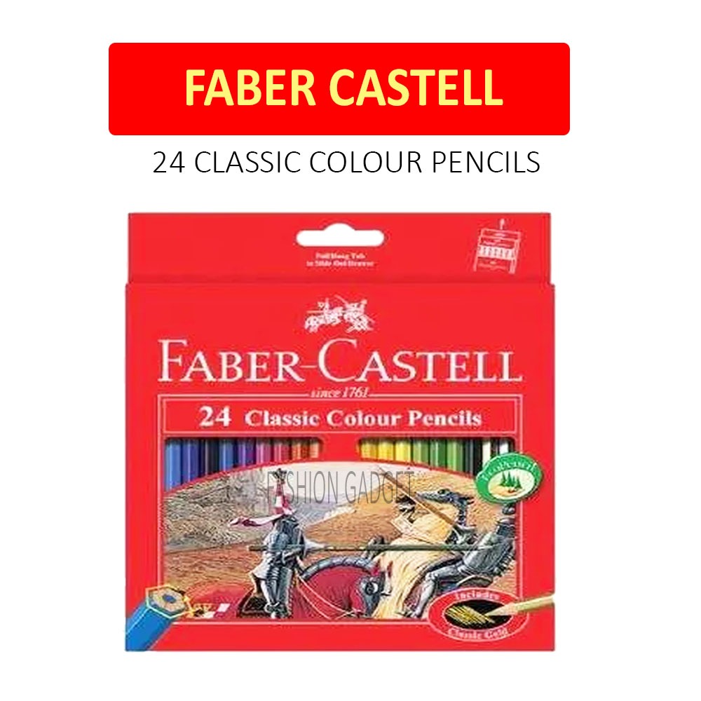 

Pensil Warna Faber Castell 24 Warna Panjang Classic Colour Pencils Pinsil Mewarnai Alat Tulis Sekolah