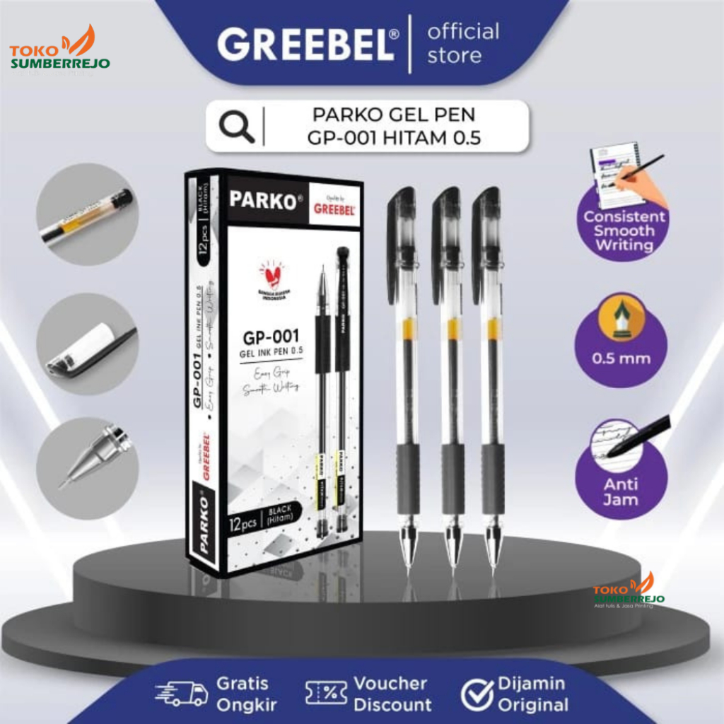 

Greebel Parko Gel Pen 001/002 Hitam [ 0.5 ]